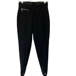 Bogner Insulated Black Ski Pants Womens 6 Zip Pocket Stirrups High Waist Snow‎